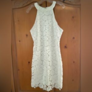 Lulus White Lace Halter Dress